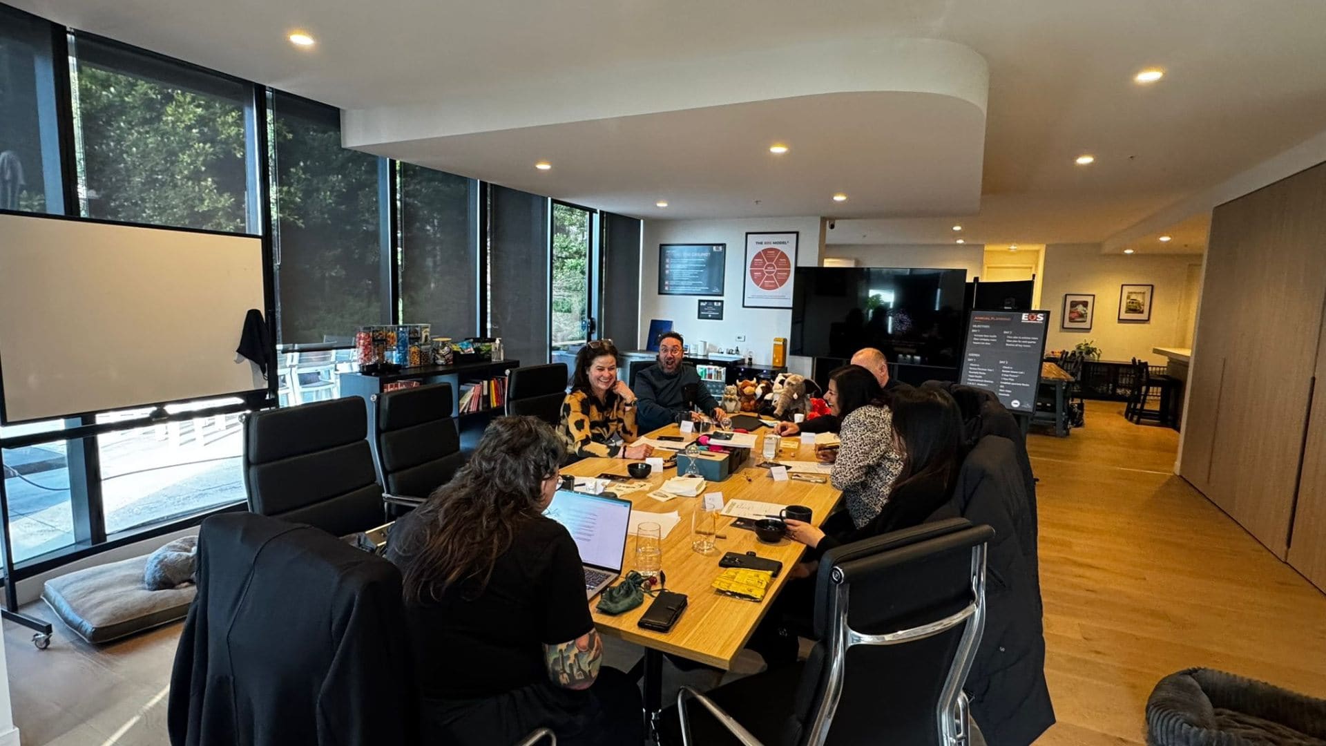 A team session in progress