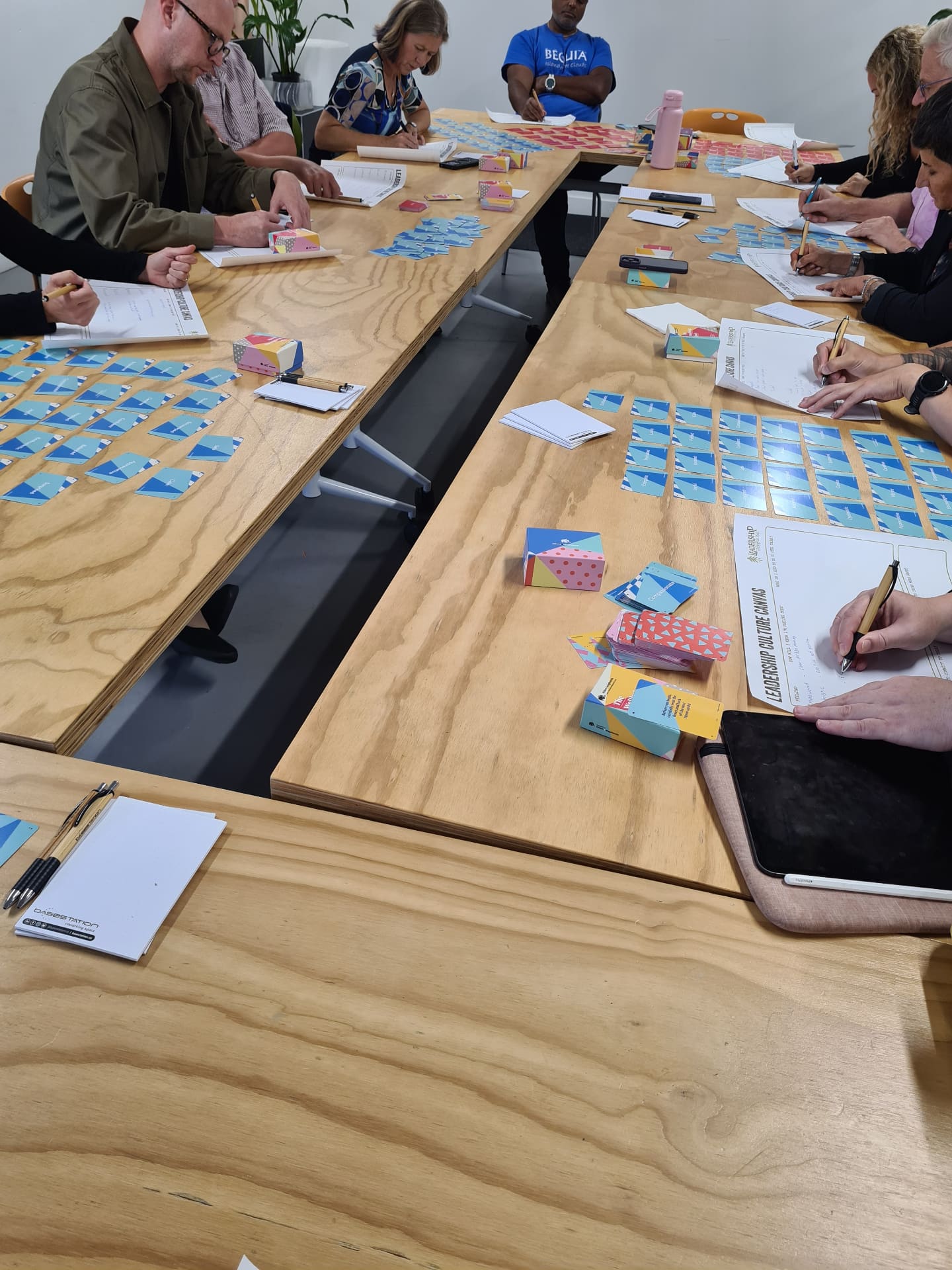 A Leadership Canvas session in progress