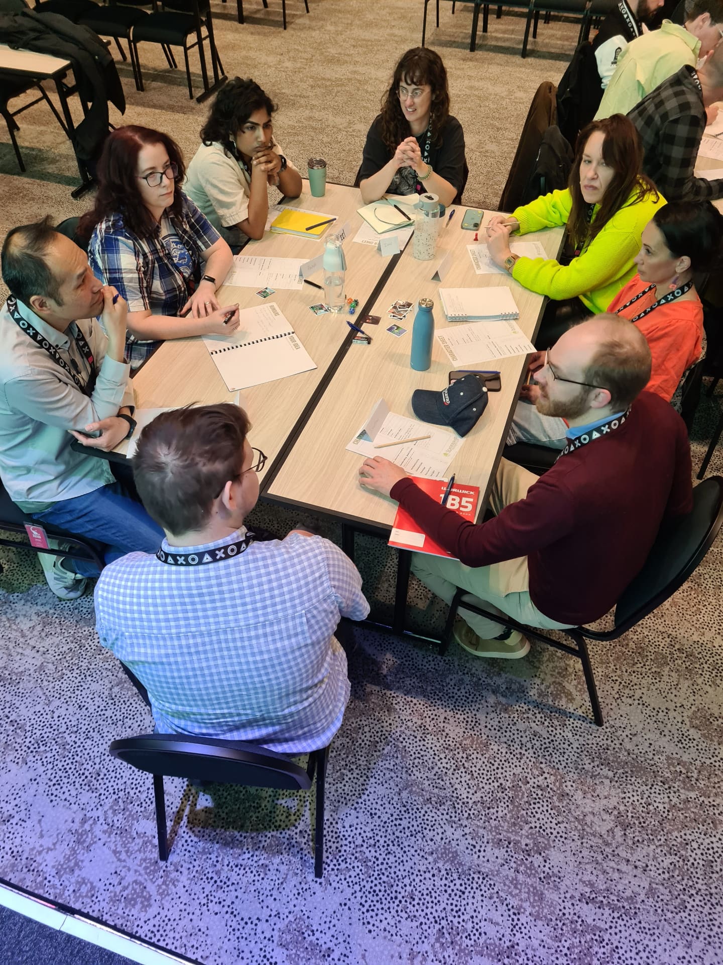 A leadership team in a Rehearsal Room session